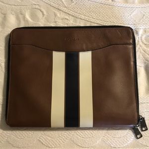 Coach leather Ipad/laptop case